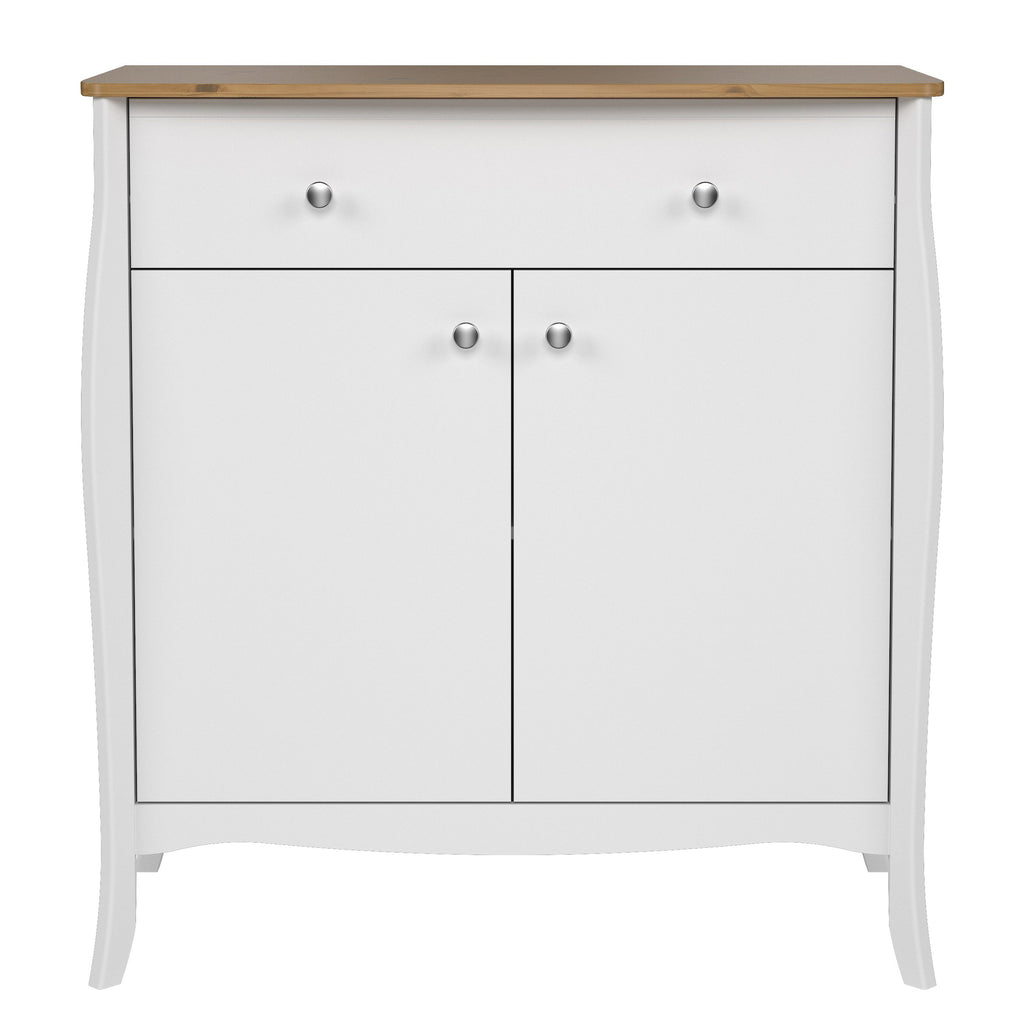 Baroque Sideboard in Pure White Iced Coffee Lacquer