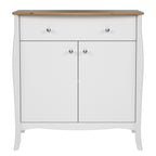 Baroque Sideboard in Pure White Iced Coffee Lacquer
