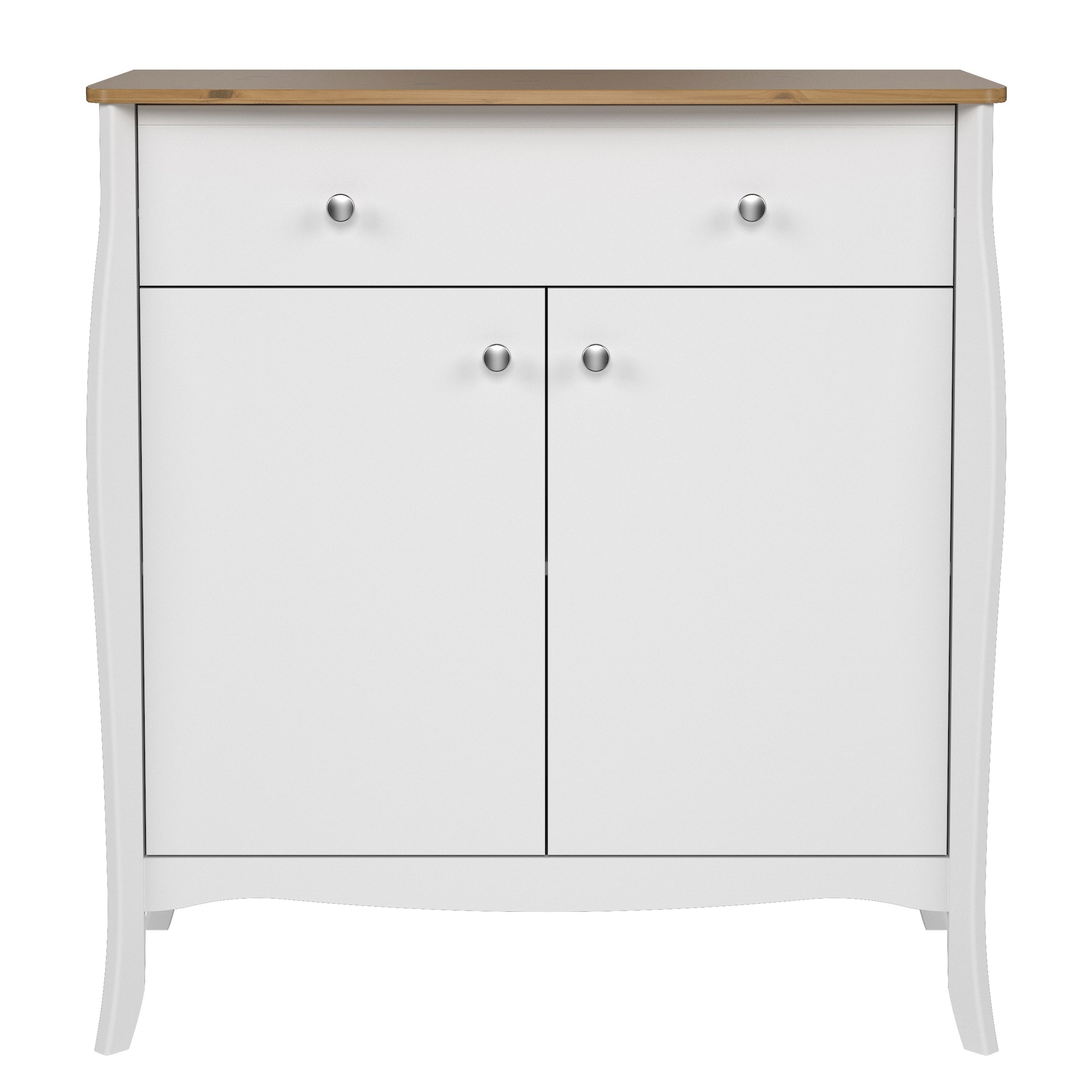 Baroque Sideboard in Pure White Iced Coffee Lacquer