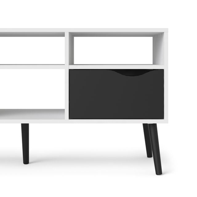 Oslo TV Unit Wide 2 Drawers 4 Shelves