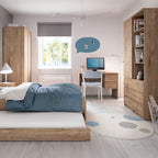 Fribo Tall Narrow 3 Drawer Bookcase