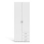 Space Wardrobe 2 Doors 3 Drawers in White 2001