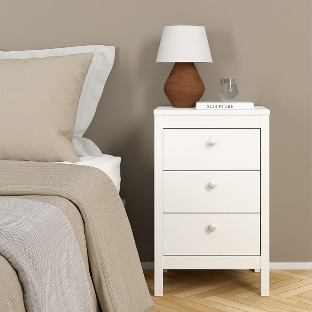 Madrid Bedside Table 3 Drawers