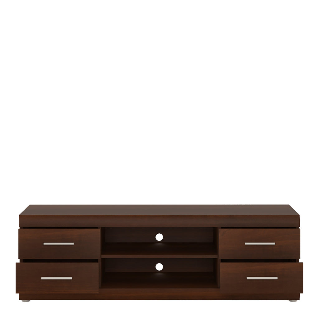 Imperial Wide 4 Drawer TV Cabinet in Dark Mahogany Melamine