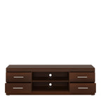 Imperial Wide 4 Drawer TV Cabinet in Dark Mahogany Melamine
