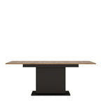 Brolo Extending Dining Table in Walnut and Dark Panel Finish