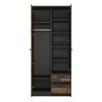 Brooklyn Wardrobe with 2 Drawers