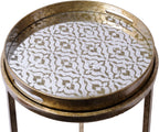 Vienna Antique Gold Diamond Set Of 2 Side Tray Tables
