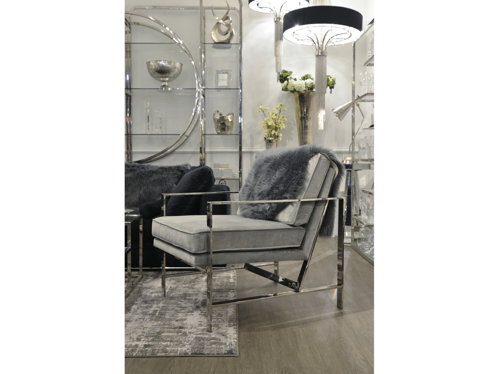 Set of 2 Decadence Gatsby Stainless Steel  Shelving Unit