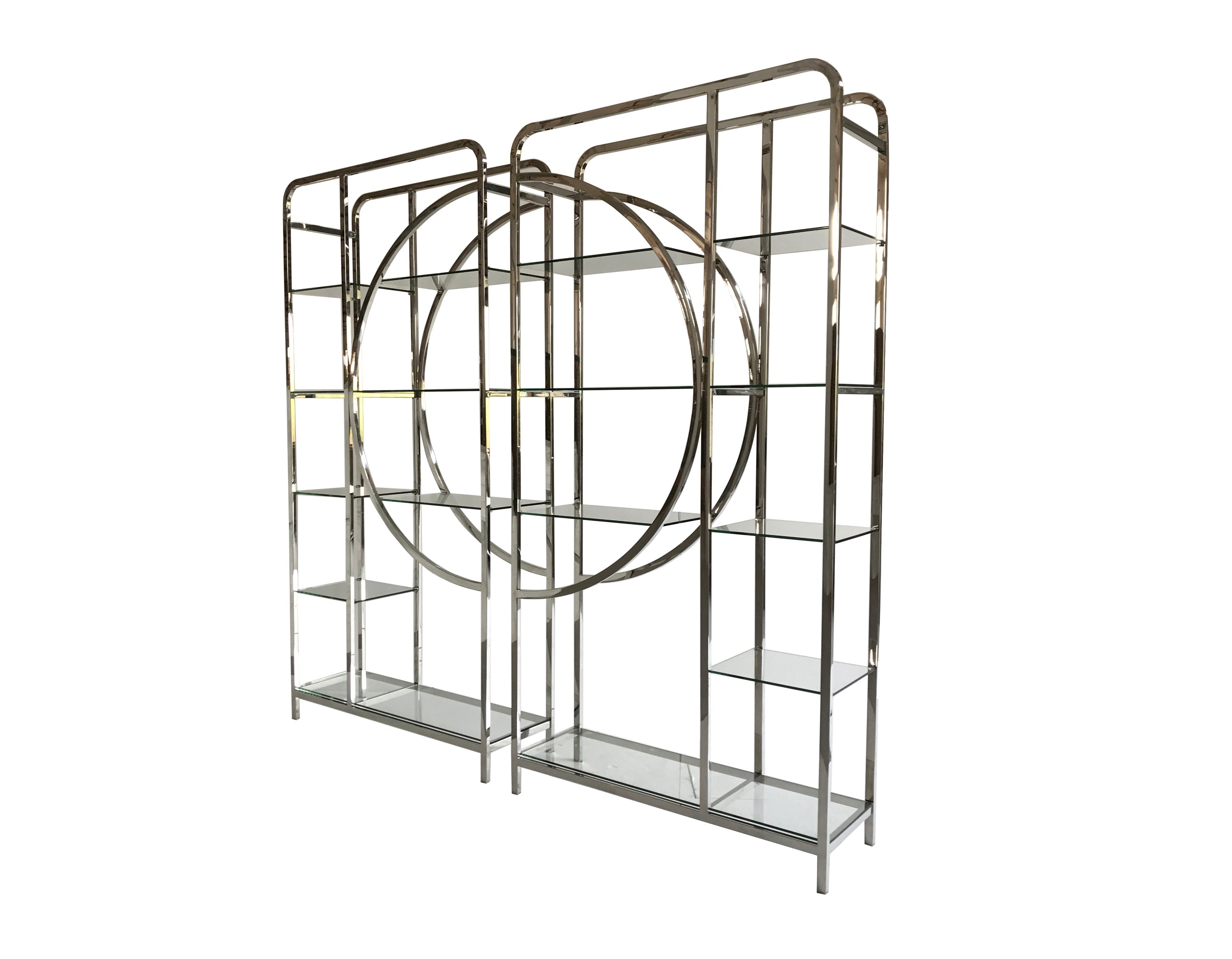 Set of 2 Decadence Gatsby Stainless Steel  Shelving Unit