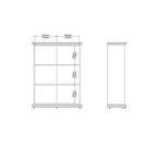 Paris Low Bookcase in Matt Grey