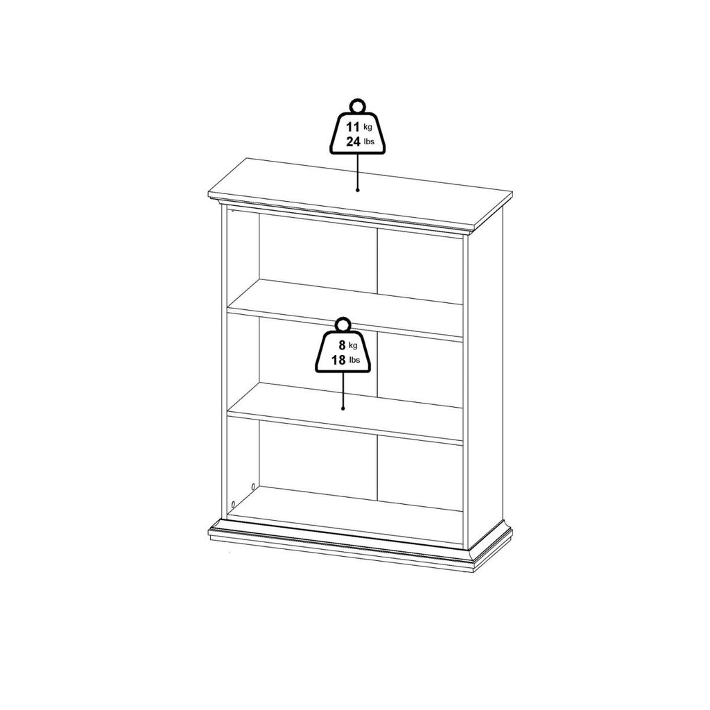 Paris Low Bookcase in Matt Grey