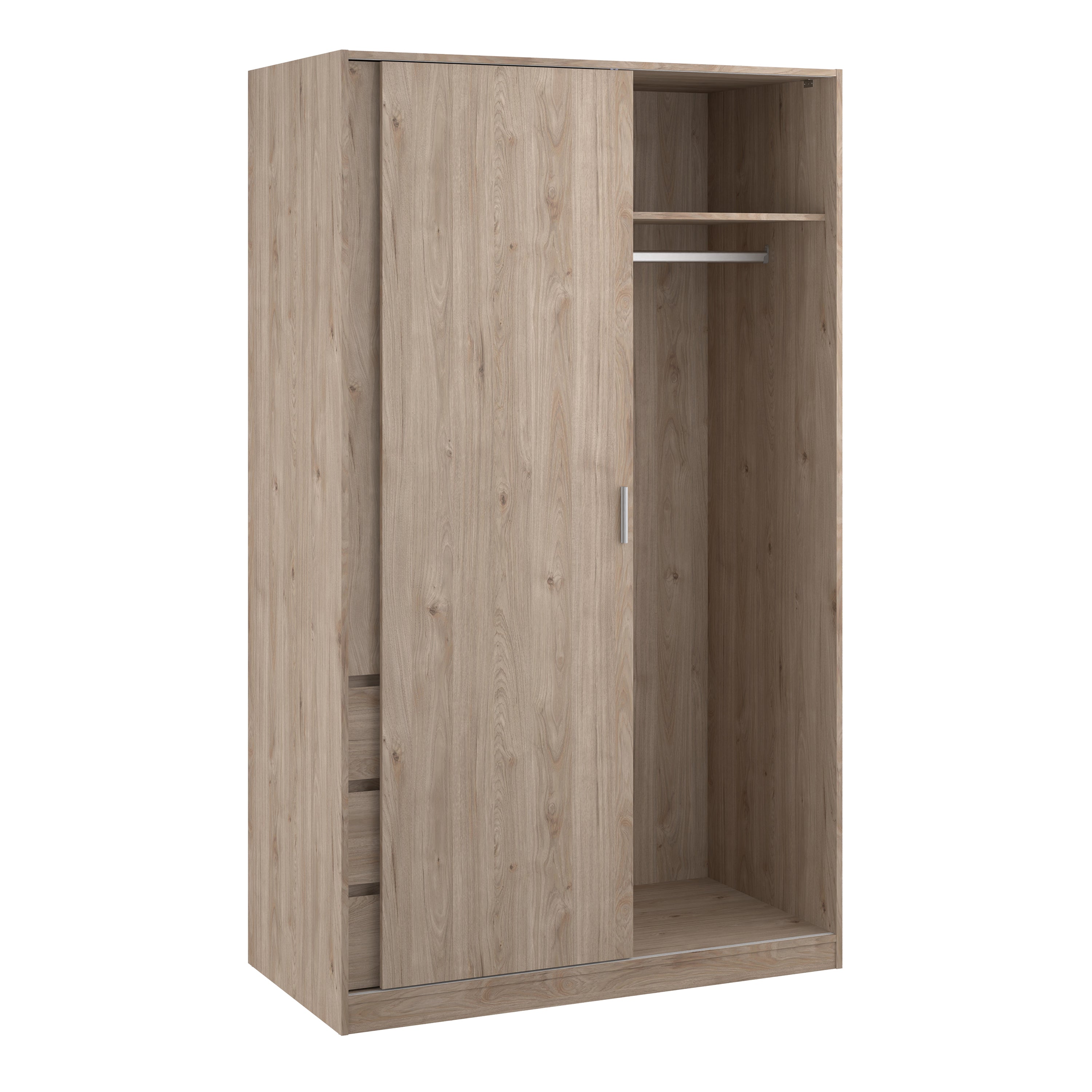 Naia Wardrobe with 1 Sliding Door 1 Door 3 Drawers