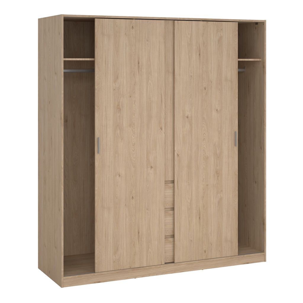 Naia Wardrobe with 2 Sliding Doors 1 Door 3 Drawers