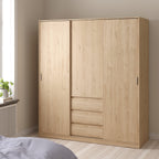 Naia Wardrobe with 2 Sliding Doors 1 Door 3 Drawers