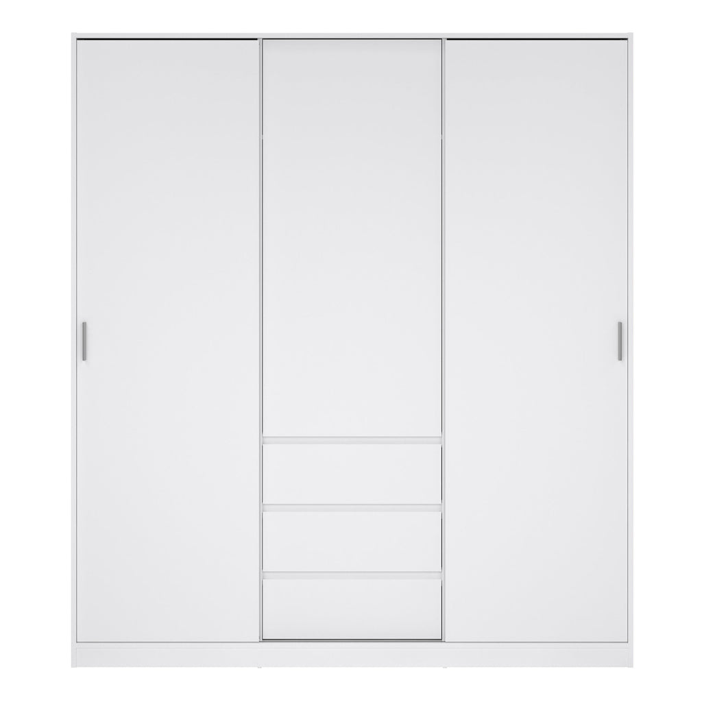 Naia Wardrobe with 2 Sliding Doors 1 Door 3 Drawers