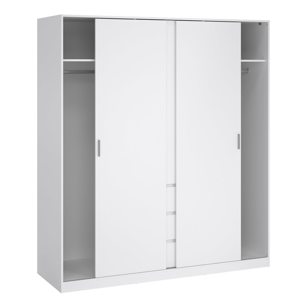Naia Wardrobe with 2 Sliding Doors 1 Door 3 Drawers