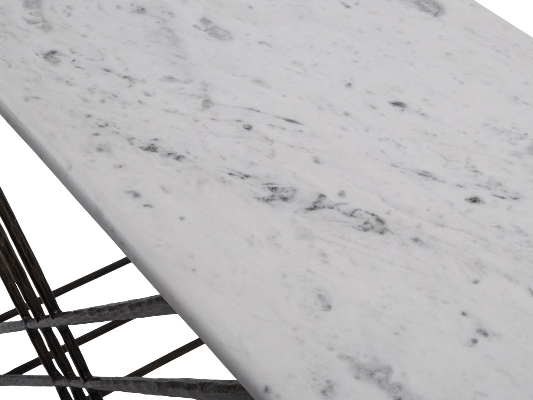 Nolita White Marble And Antique Gold Console Table