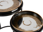 Gold and Black Swirl Tables (Set of 2)
