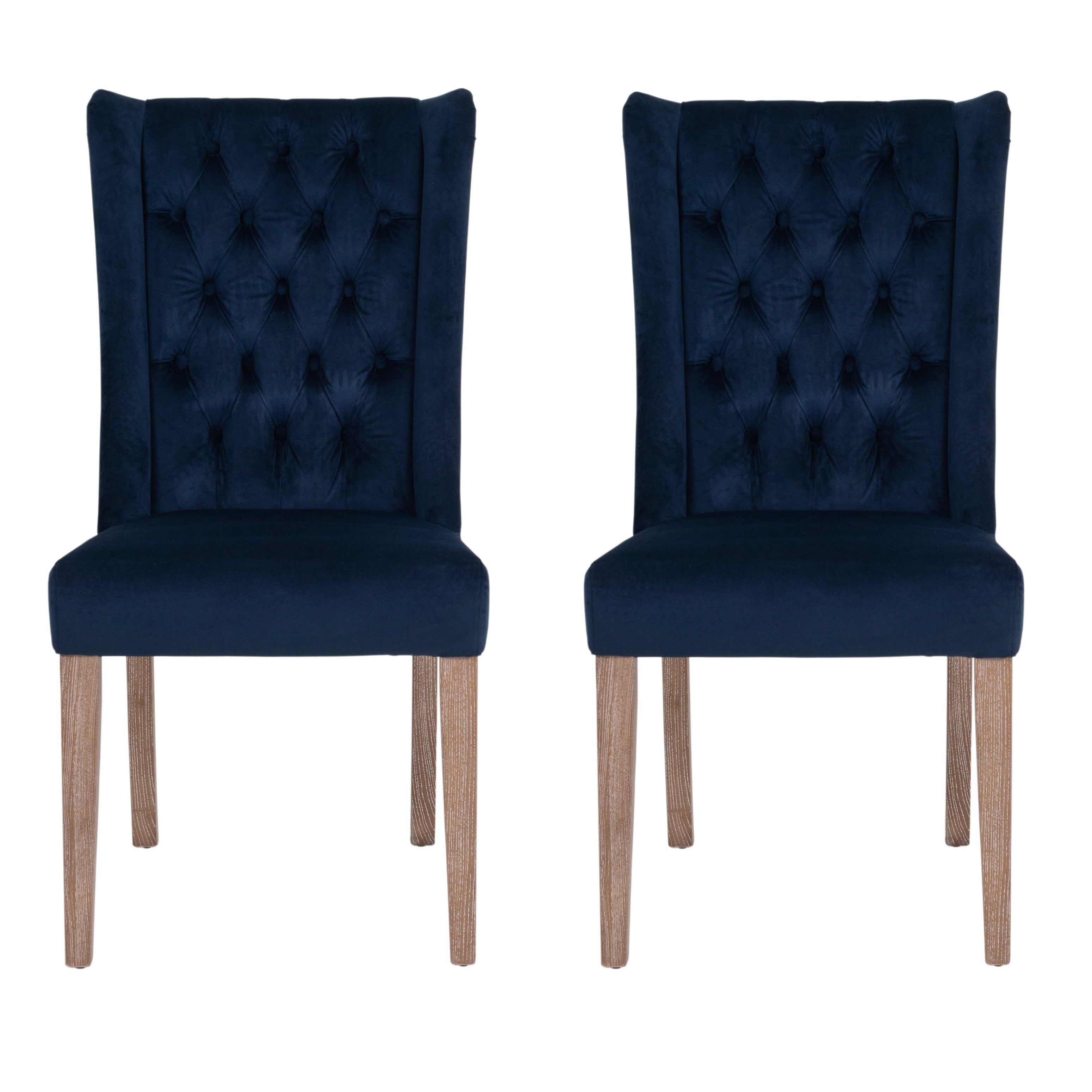 Ex-Display Pair of Richmond Velvet Buttonback Dining Chair