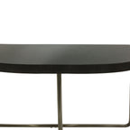 Knightsbridge Half Moon Console Table with Black Tinted Glass