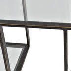 Deveraux Gilded Bronze Metal and Glass Console Table