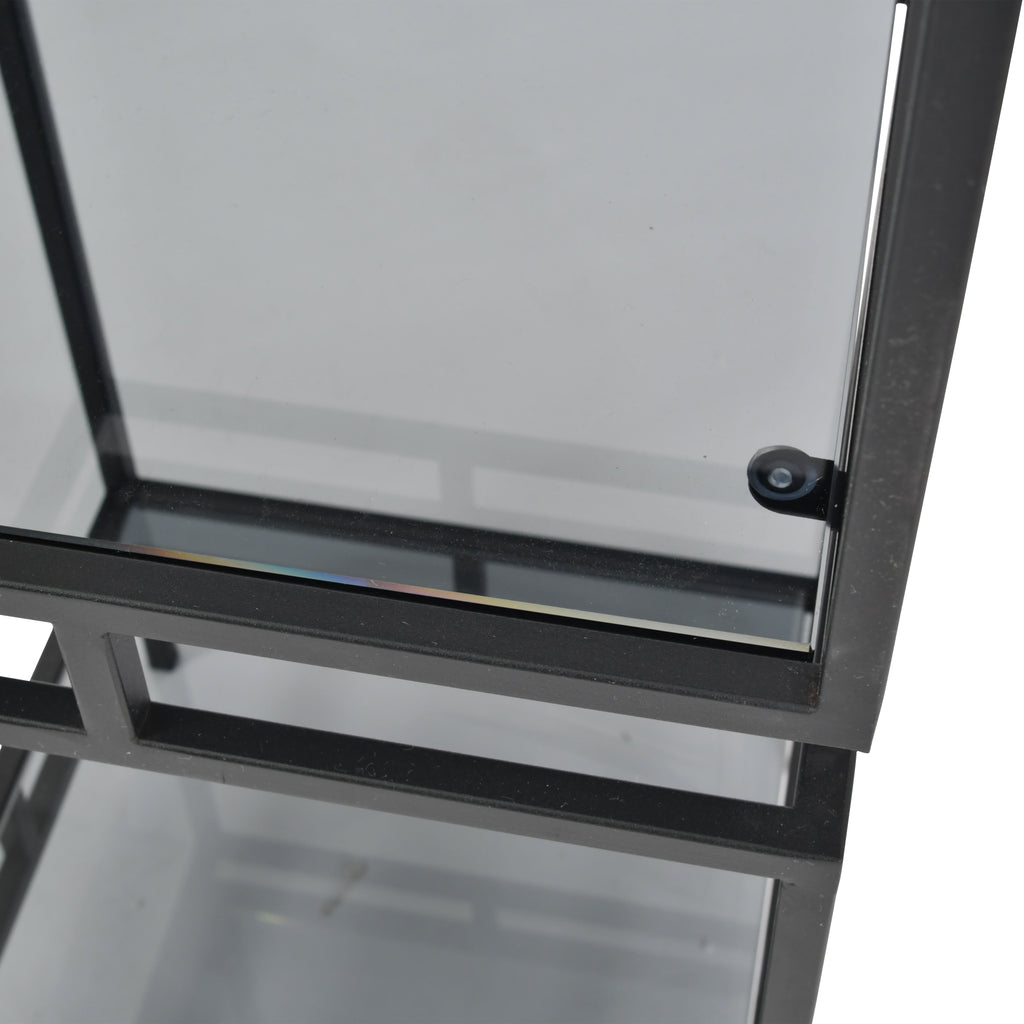 Abington Black Frame and Tinted Glass Display Unit