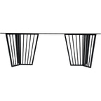 Abington Black Frame and Tinted Glass Dining Table