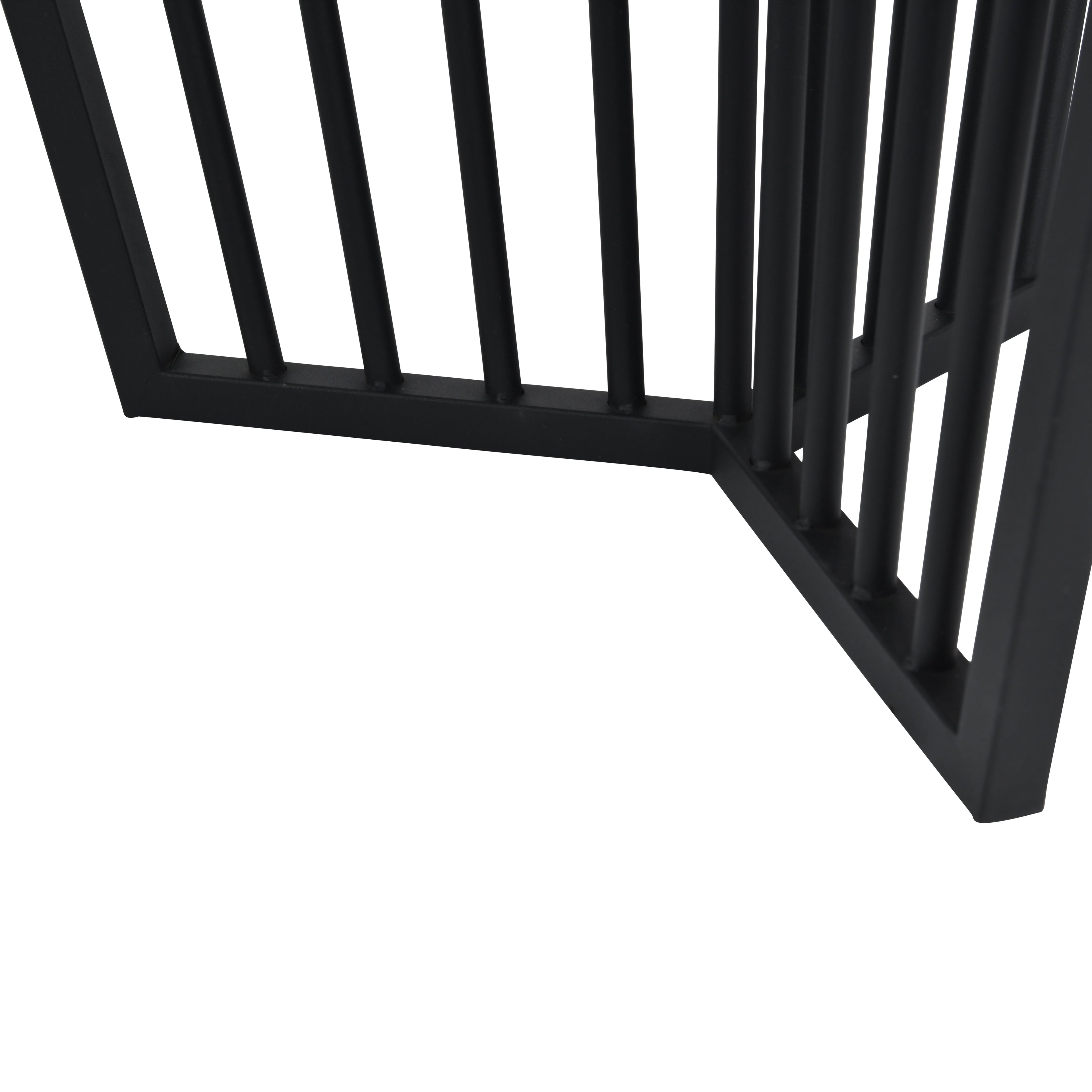 Abington Black Frame and Tinted Glass Dining Table