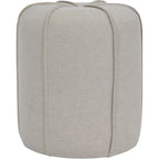 Seamed Button Stool in Oatmeal Fabric