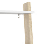 Oslo Leaning Bookcase 1 Drawer in White and Oak