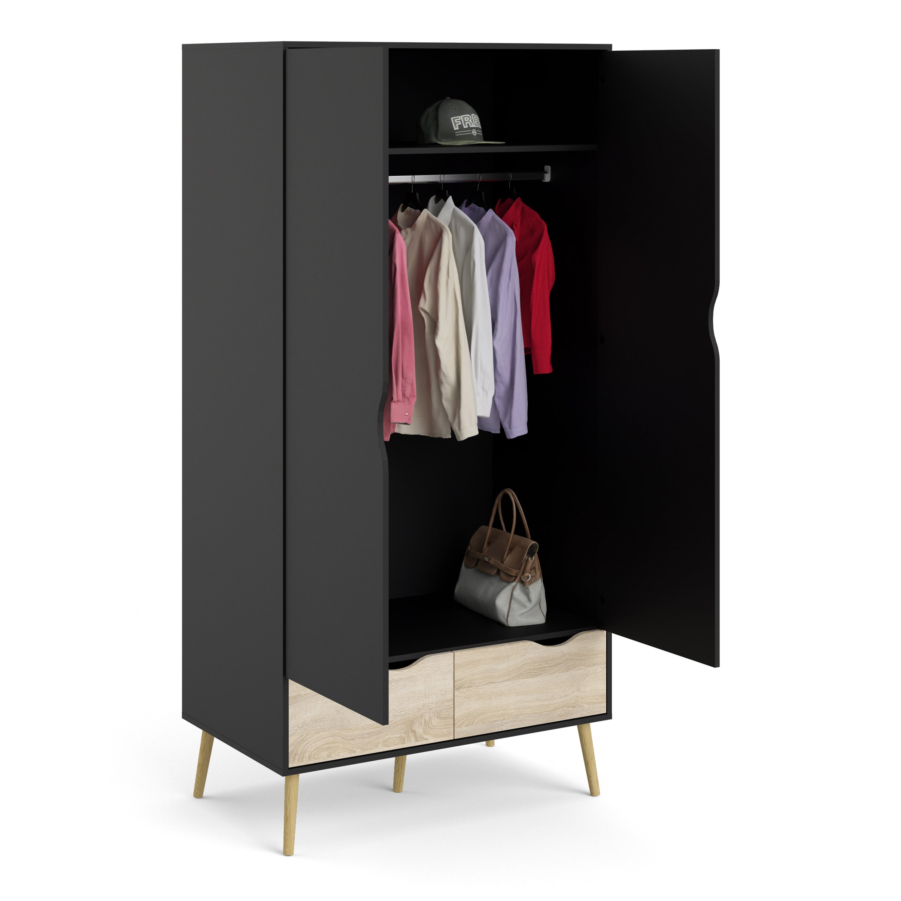 Oslo Wardrobe 2 Doors 2 Drawers