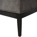 Theodore Buttoned XL Ottoman in Warm Grey Fabric