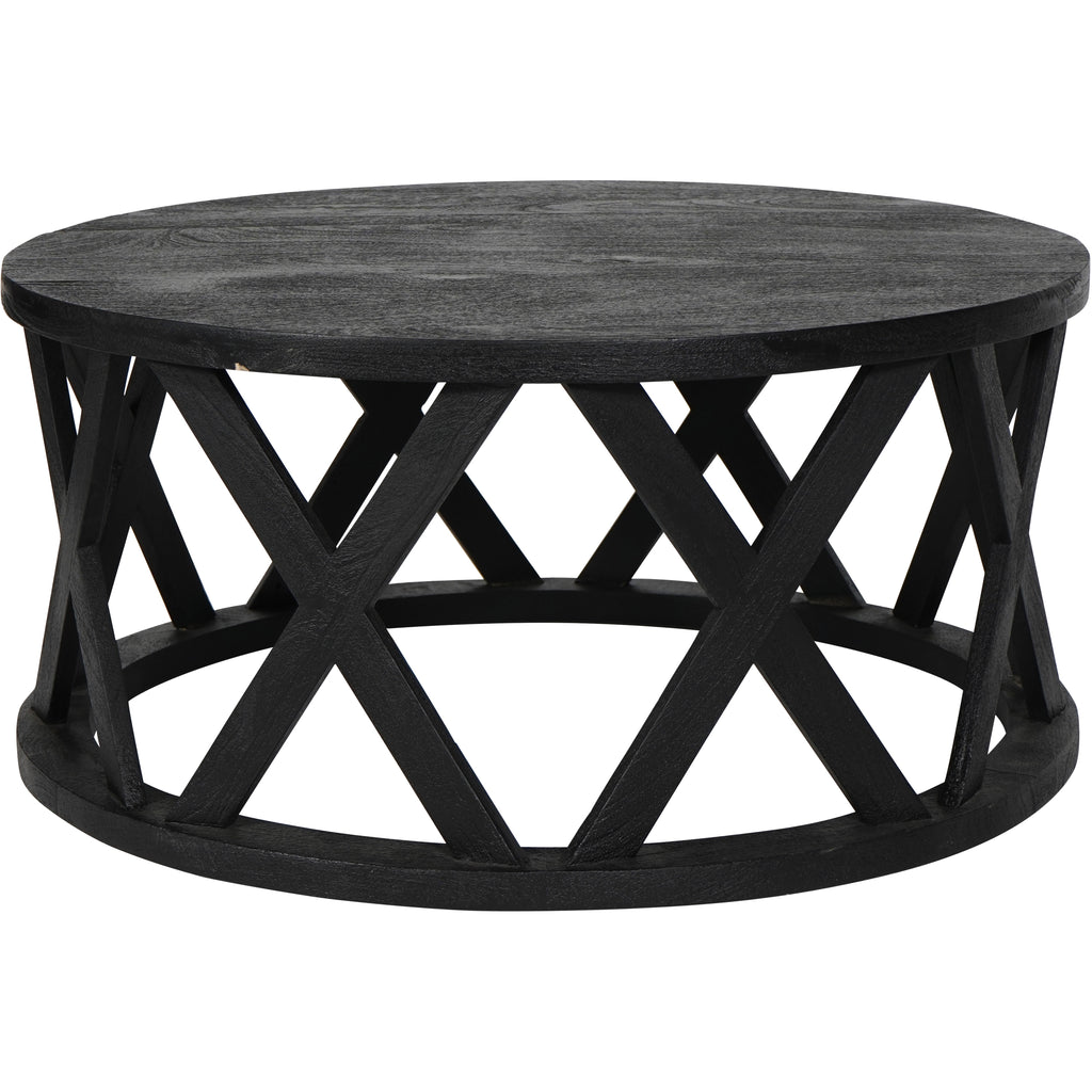 Cali Solid Wooden Coffee Table in Black