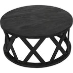 Cali Solid Wooden Coffee Table in Black