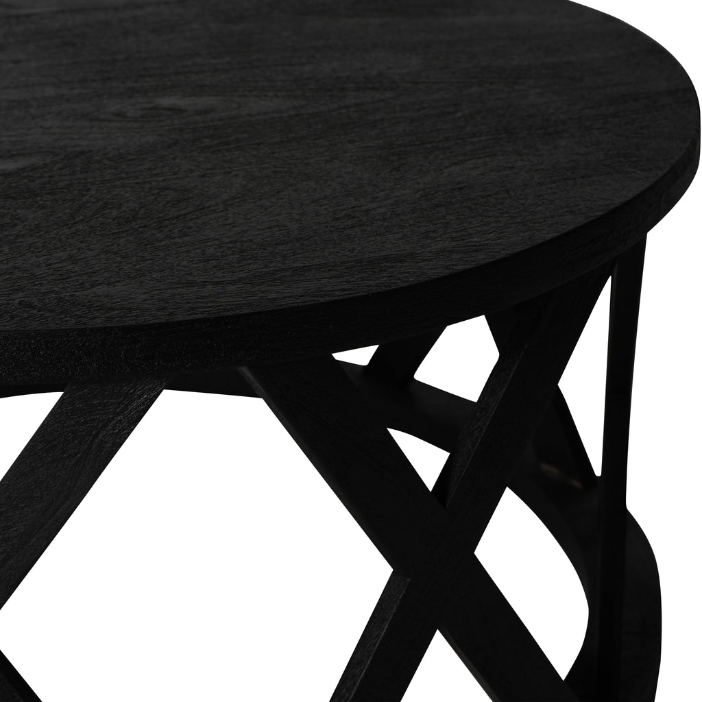 Cali Solid Wooden Coffee Table in Black