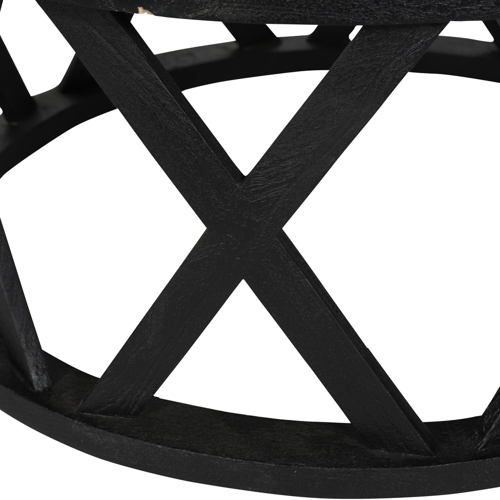 Cali Solid Wooden Coffee Table in Black