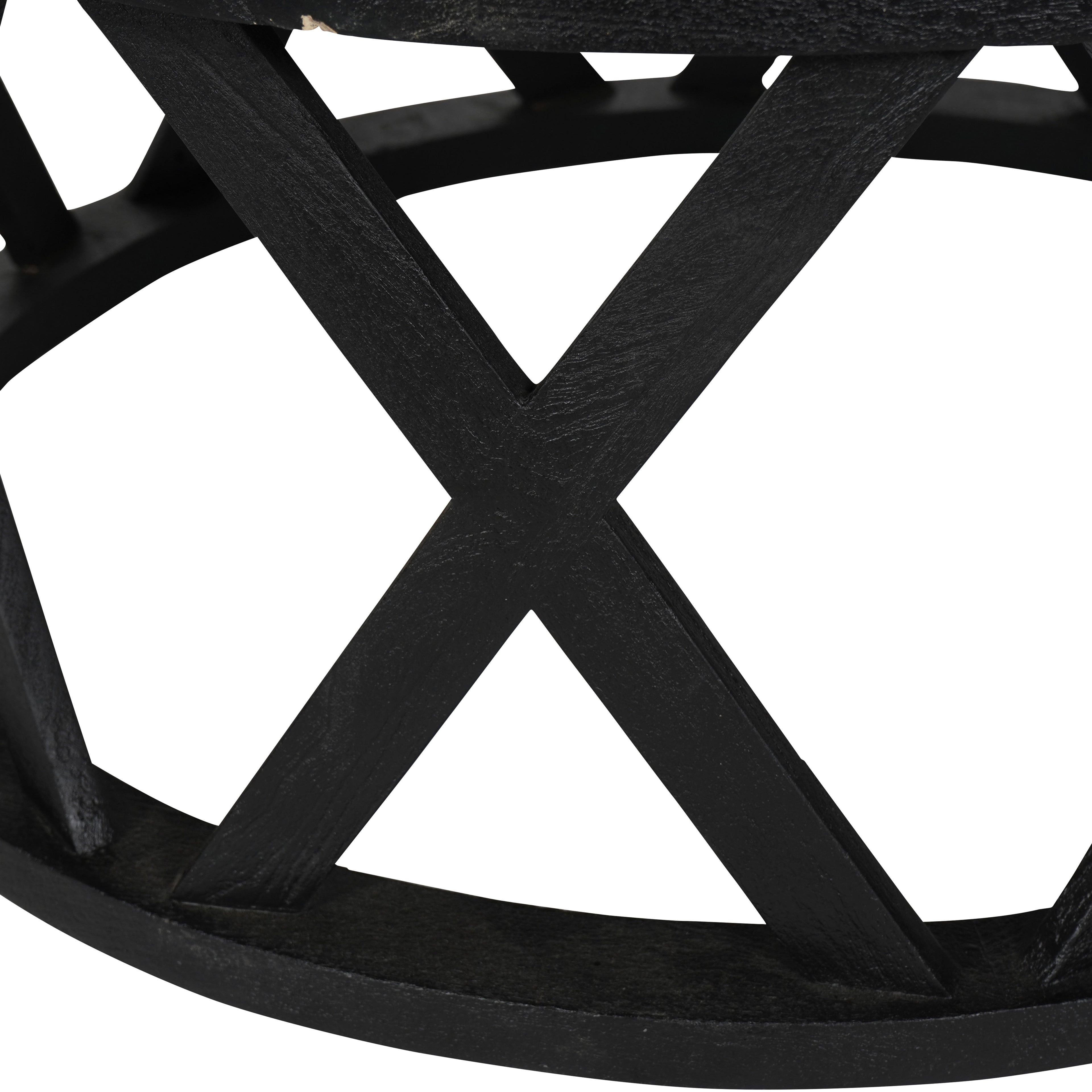 Cali Solid Wooden Coffee Table in Black