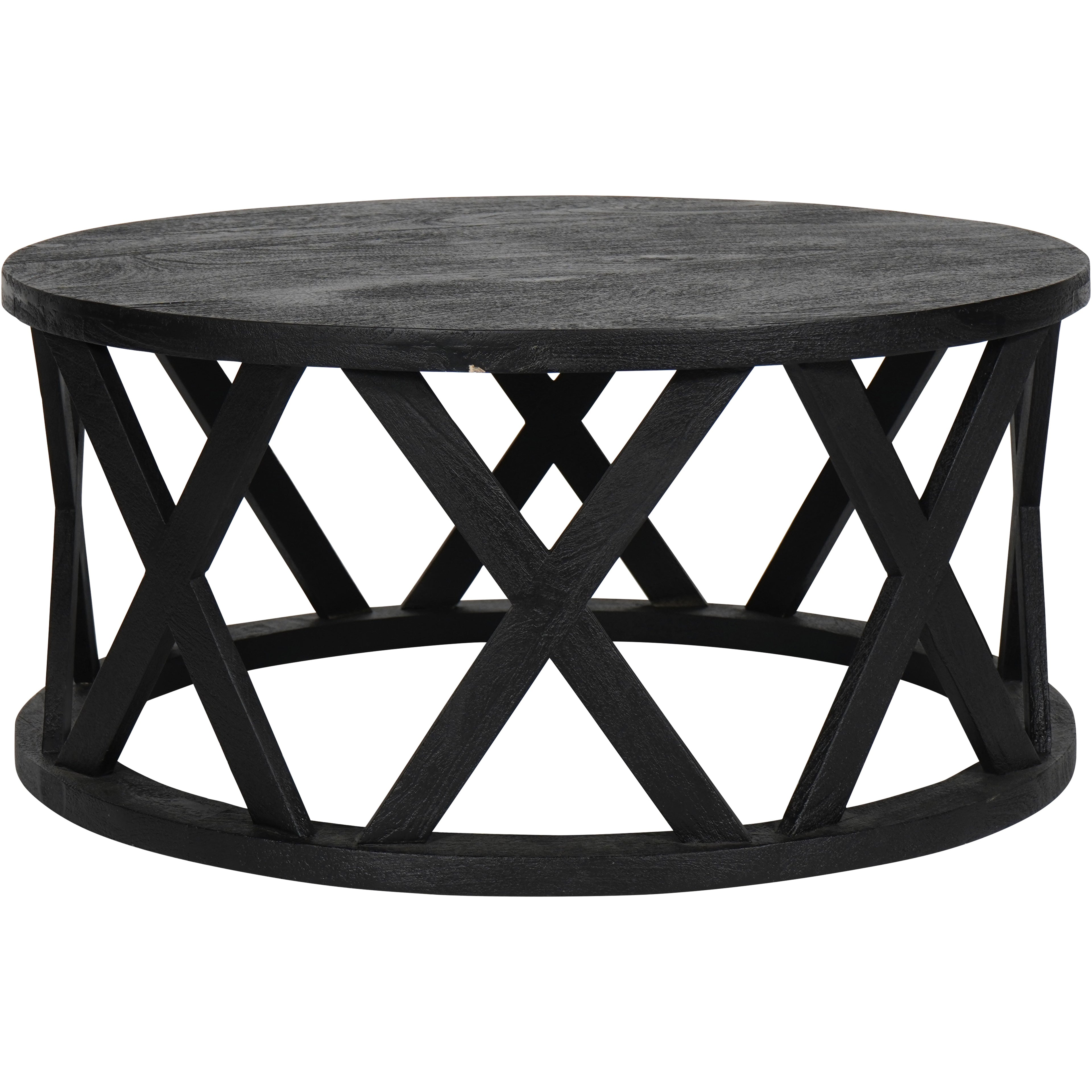 Cali Solid Wooden Coffee Table in Black