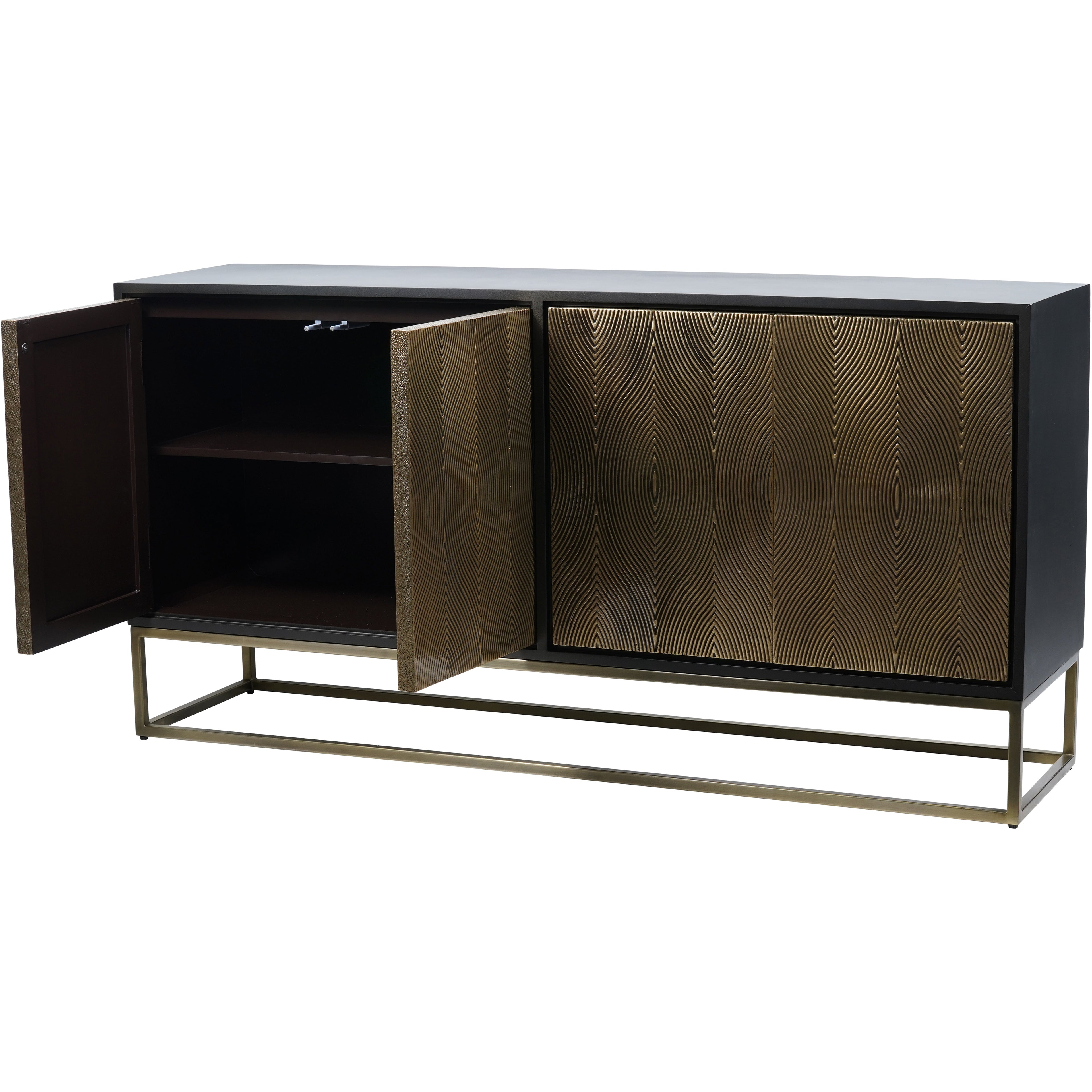 Izabella Embossed 4 Door Credenza