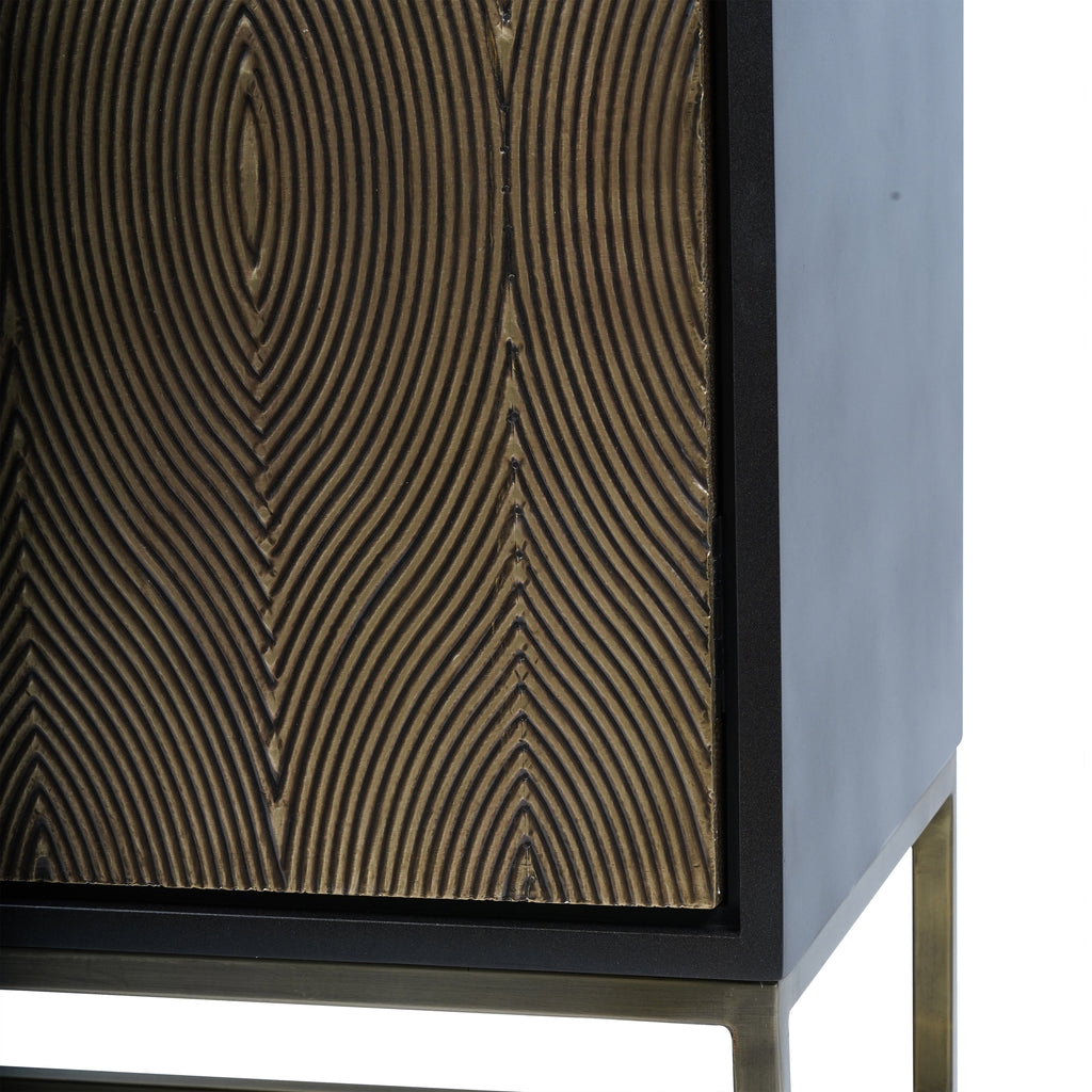 Izabella Embossed 2 Door Cabinet