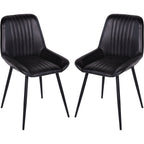 Pair of Pembroke Leather Dining Chairs