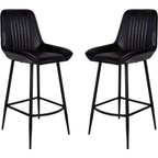 Pair of Pembroke Leather Bar Stools