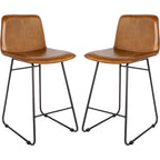 Pair of Arthur Leather Bar Stools