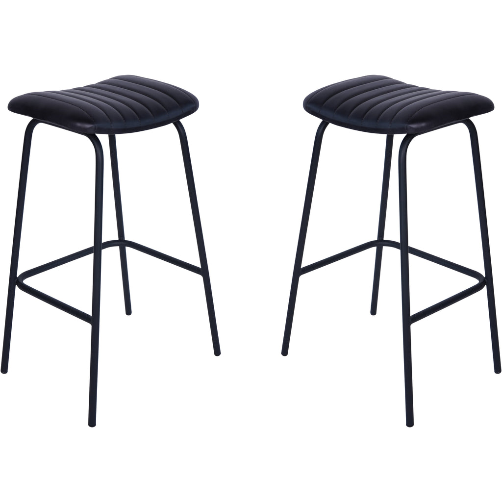 Pair of Robinson Leather Bar Stools