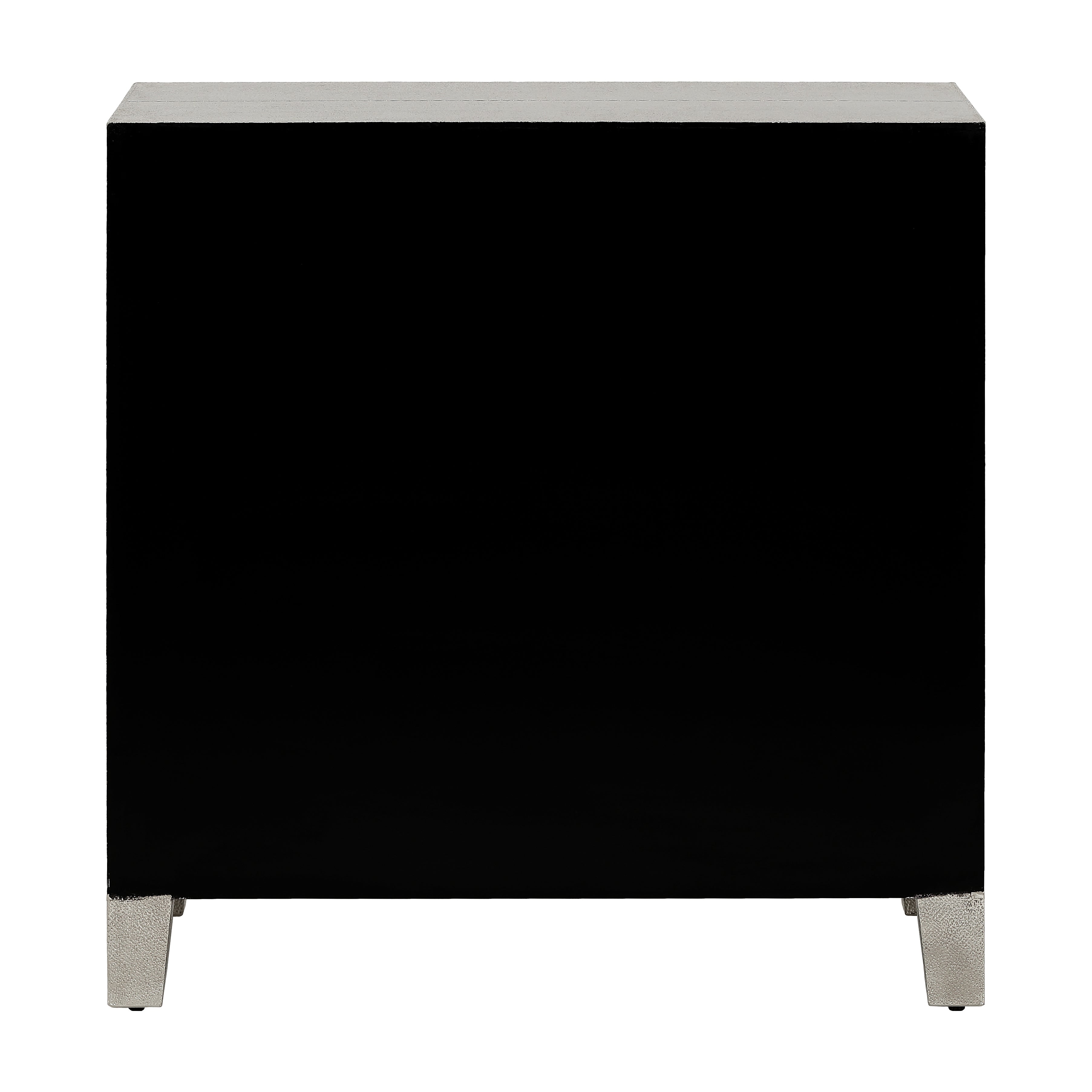 Coco Silver Embossed Metal Three Drawer Chest