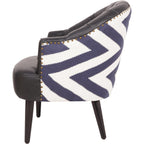 Admiral Occasional Chair with Leather Front &  Fabric Back