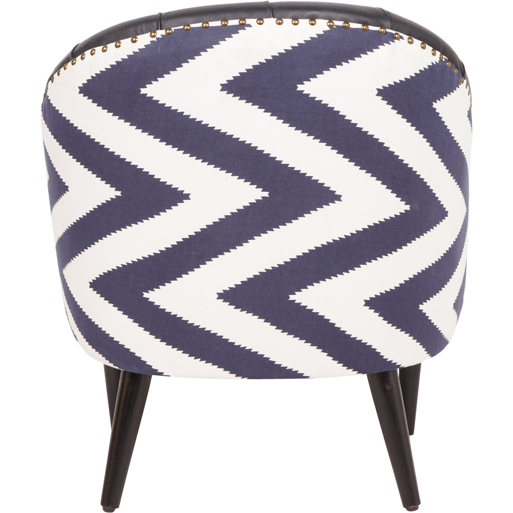 Admiral Occasional Chair with Leather Front &  Fabric Back