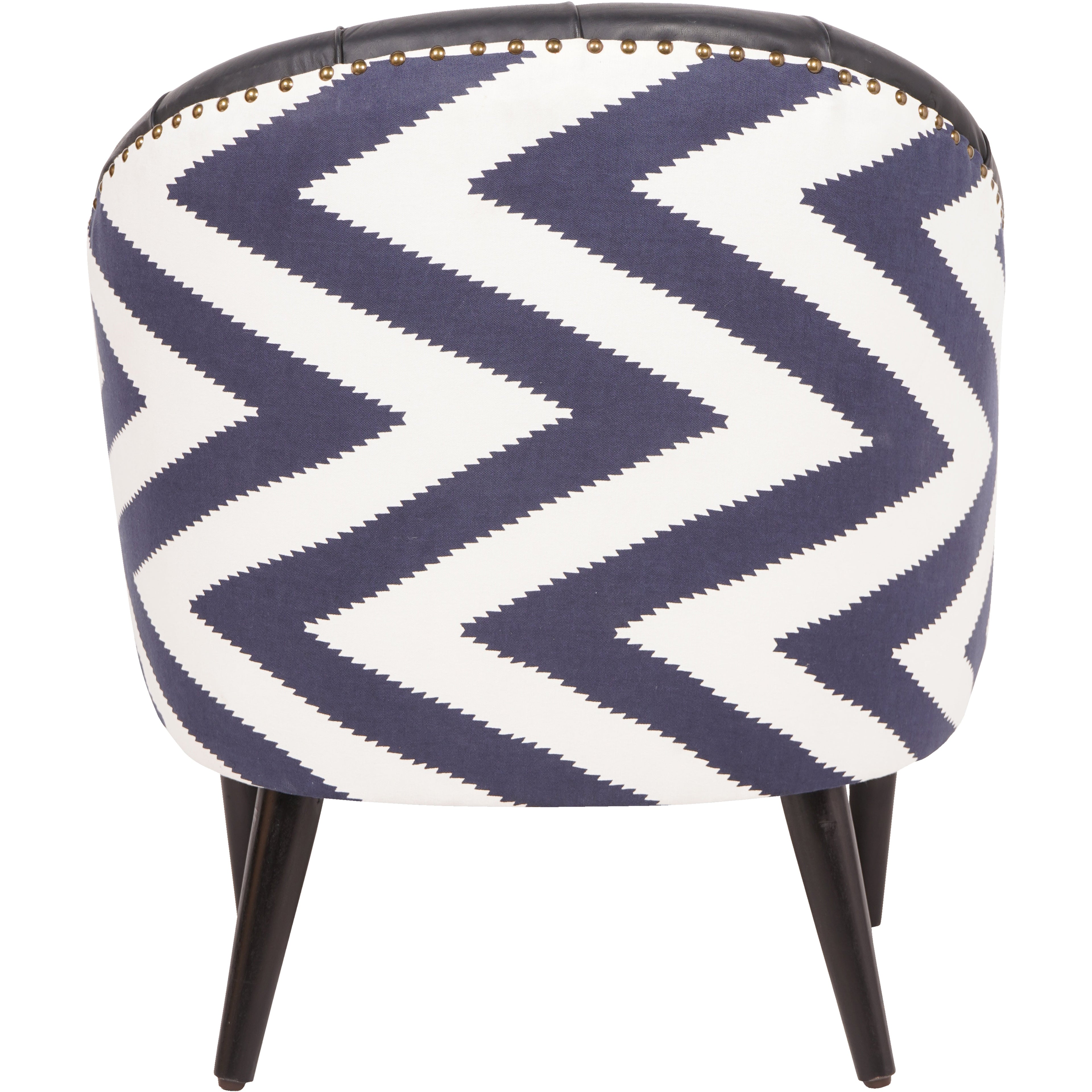 Admiral Occasional Chair with Leather Front &  Fabric Back