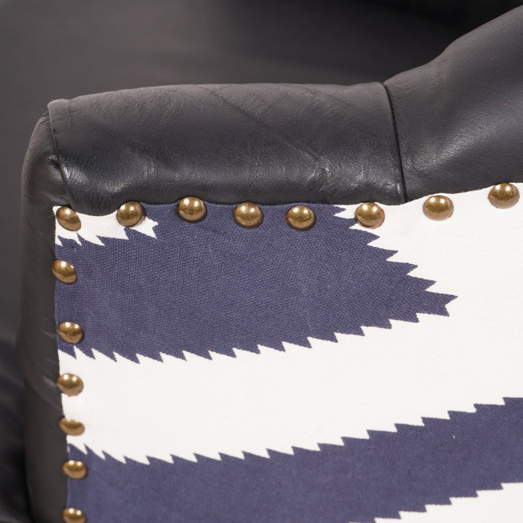 Admiral Occasional Chair with Leather Front &  Fabric Back